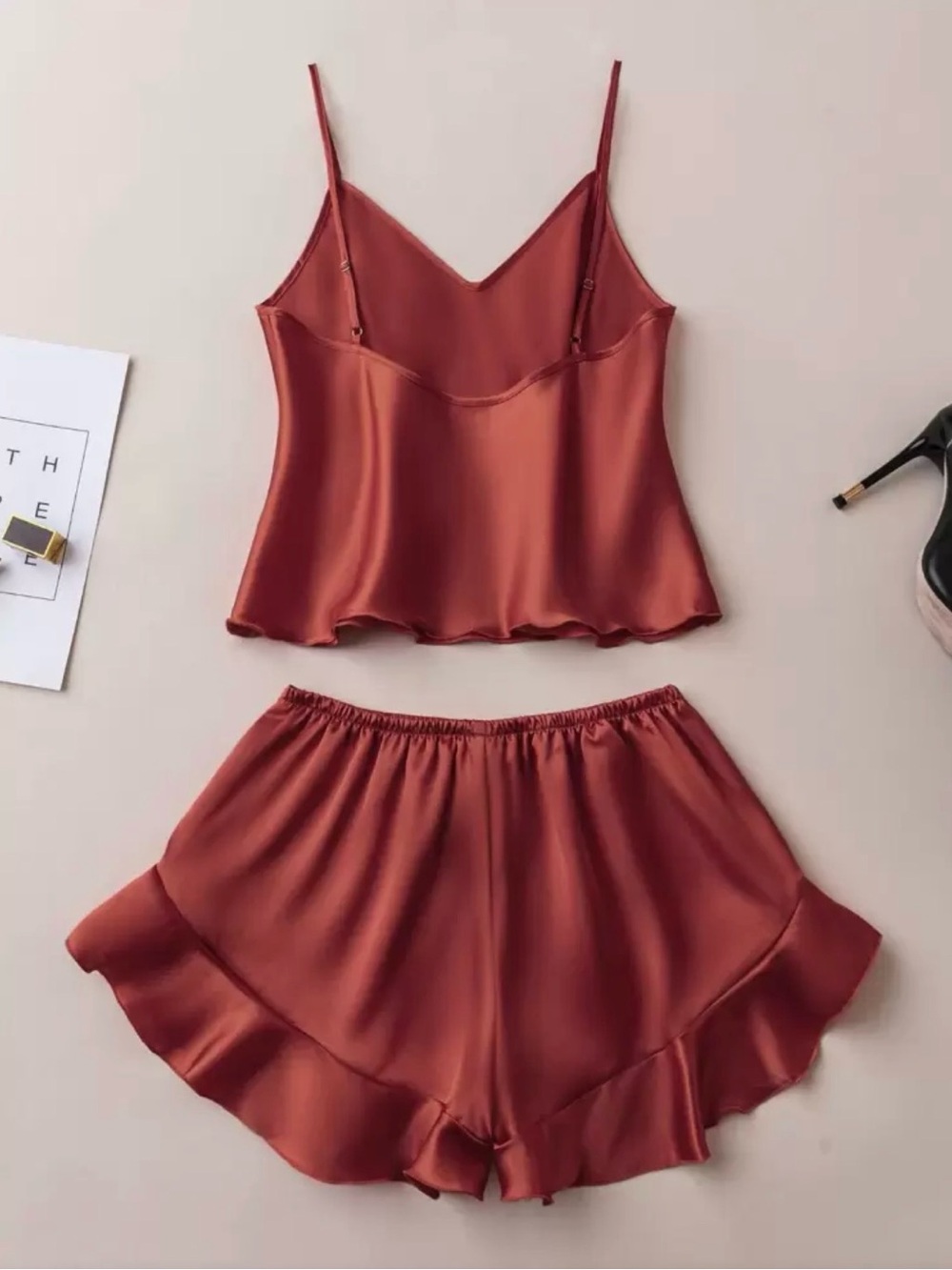 Cami & Ruffle Pajama Set - Picture 2 of 5